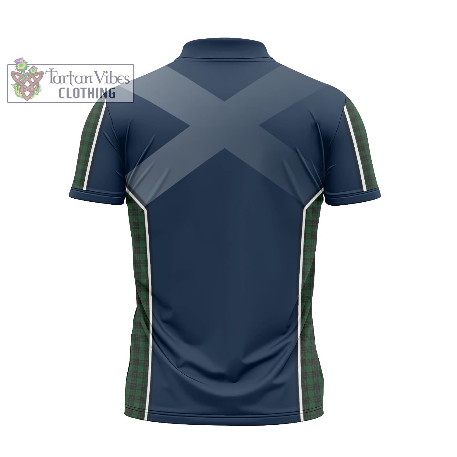 Tartan Vibes Clothing Graham Tartan Zipper Polo Shirt with Family Crest and Scottish Thistle Vibes Sport Style
