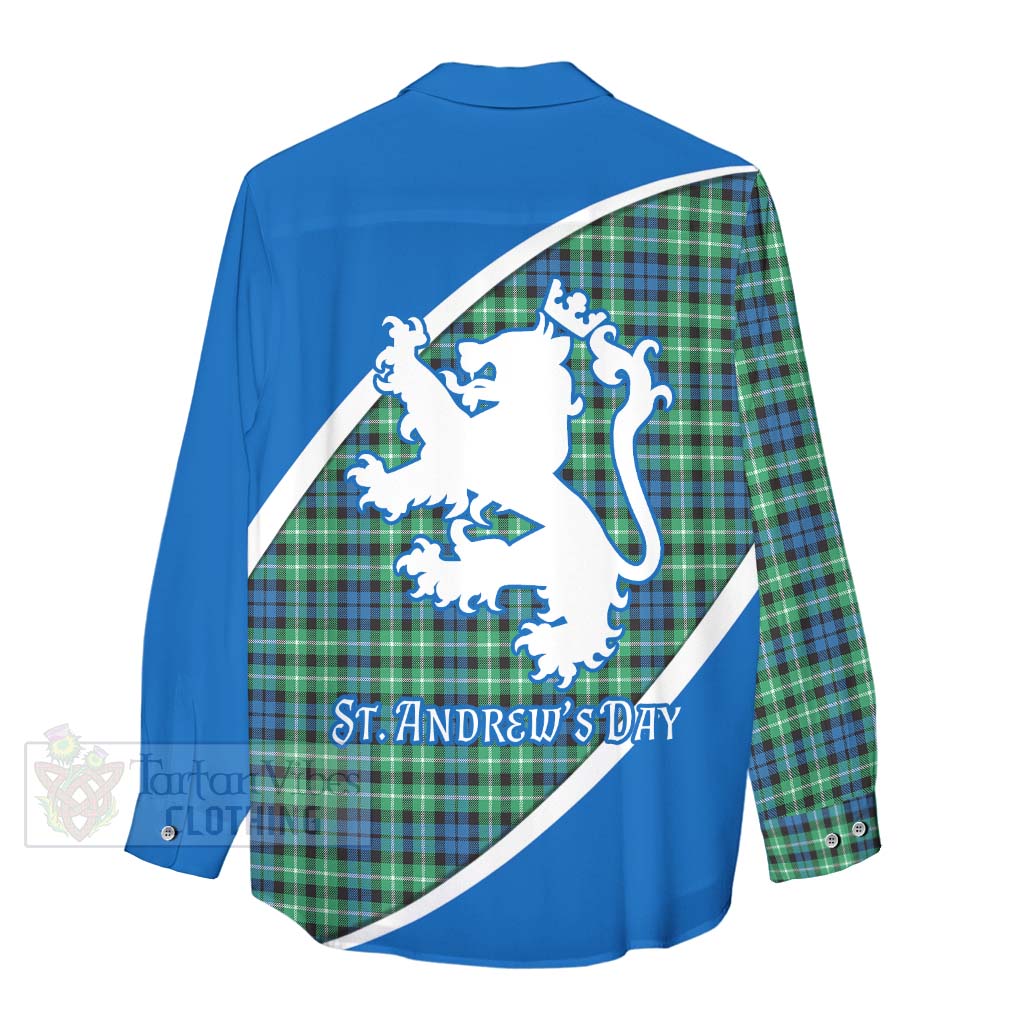 Tartan Vibes Clothing Graham Family Crest Tartan Women's Casual Shirt Celebrate Saint Andrew's Day in Style