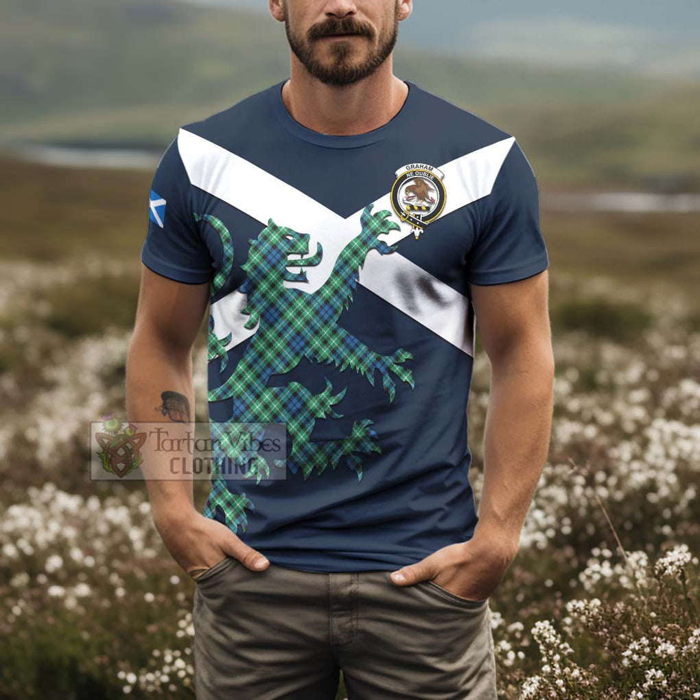 Tartan Vibes Clothing Graham Tartan Lion Rampant T-Shirt – Proudly Display Your Heritage with Alba Gu Brath and Clan Name