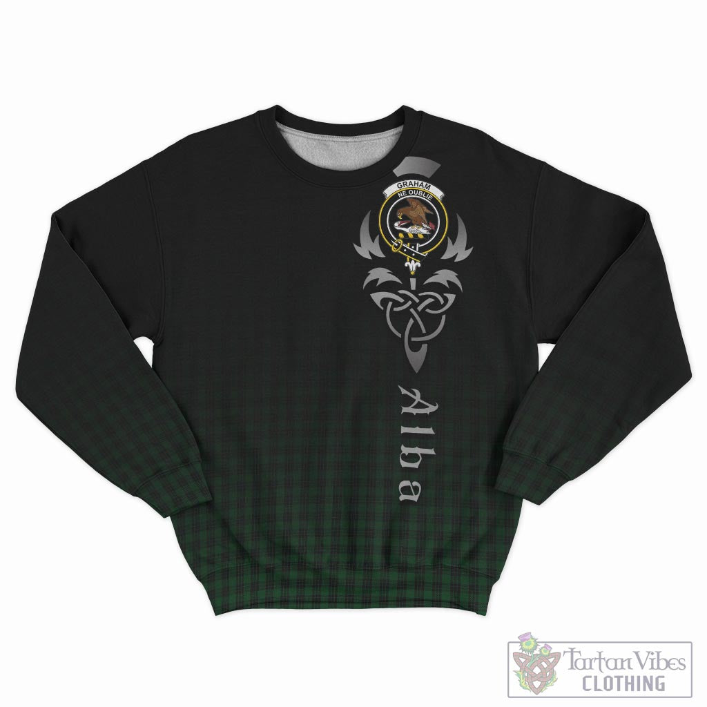 Tartan Vibes Clothing Graham Tartan Sweatshirt Featuring Alba Gu Brath Family Crest Celtic Inspired