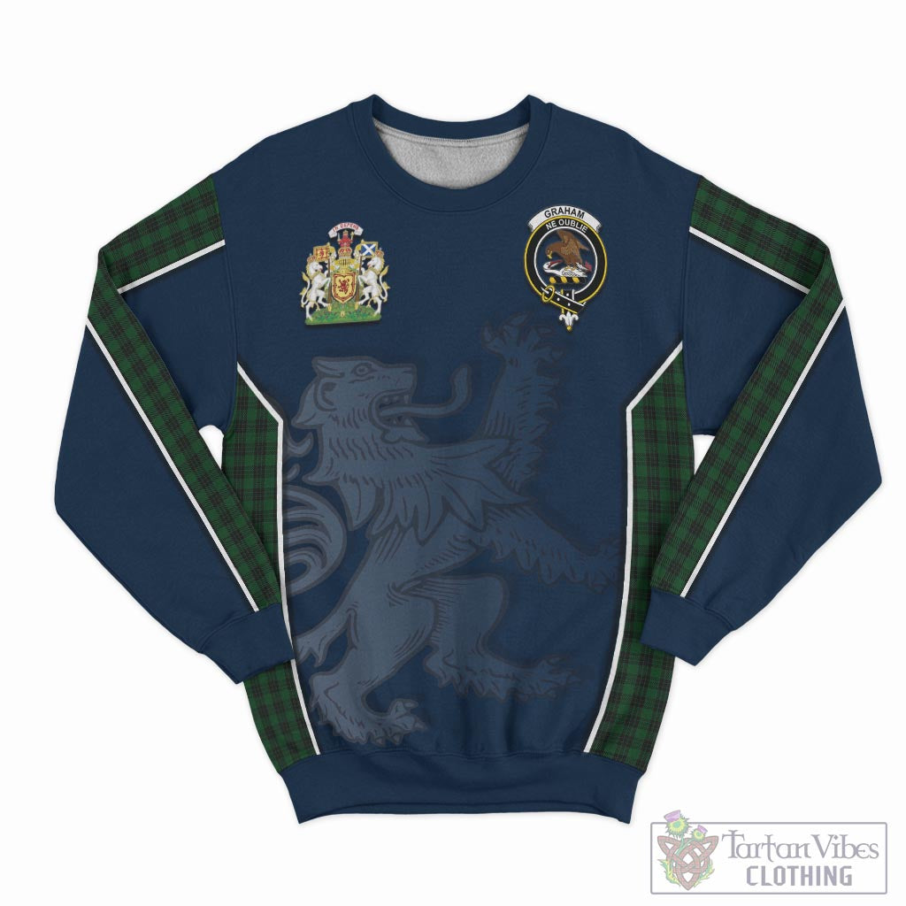 Tartan Vibes Clothing Graham Tartan Sweater with Family Crest and Lion Rampant Vibes Sport Style