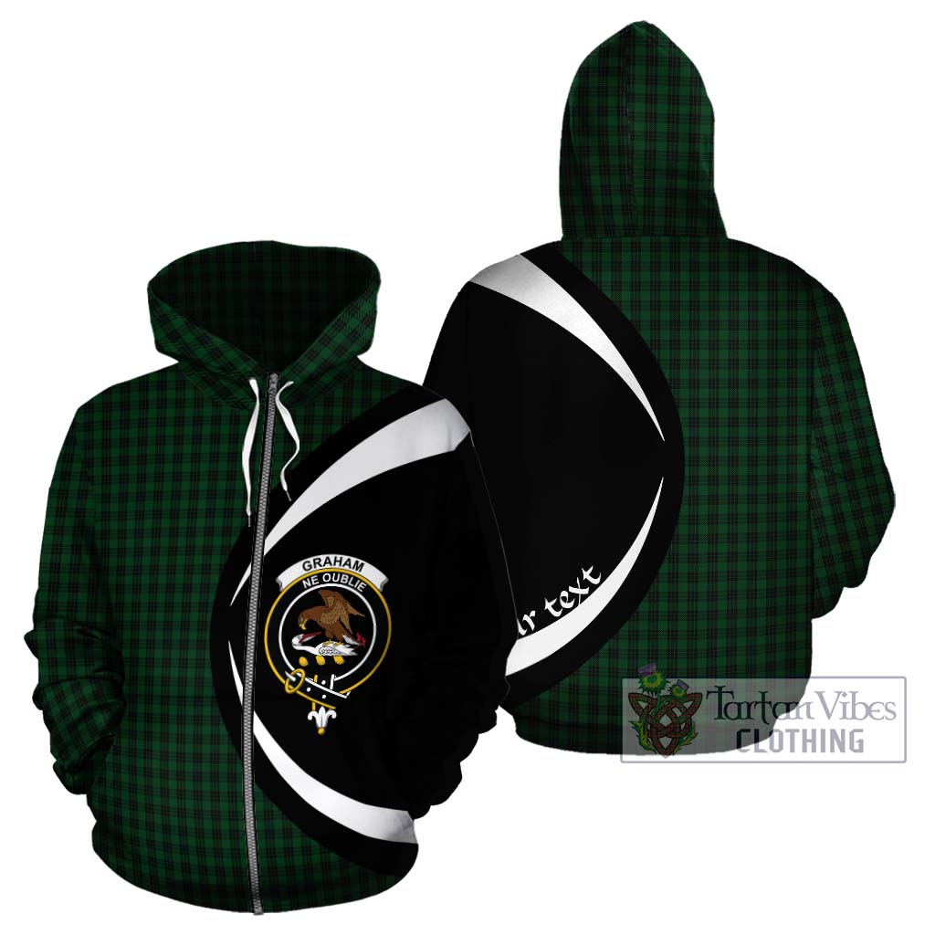 Tartan Vibes Clothing Graham Tartan Hoodie with Family Crest Circle Style
