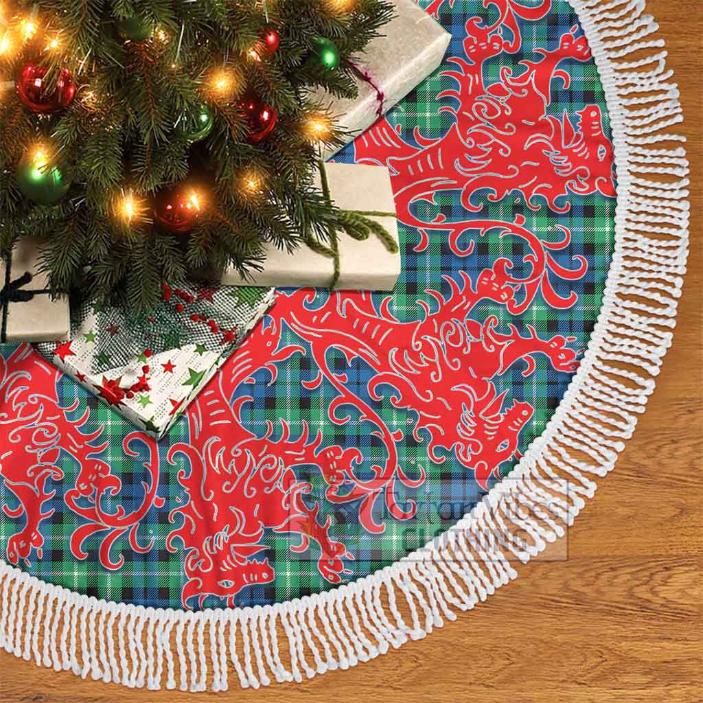 Tartan Vibes Clothing Graham Tartan Christmas Tree Skirt Lion Rampant Style