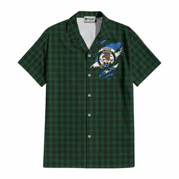 Graham Clan Crest In Me Tartan Cotton Hawaiian Shirt Scotland Flag Style