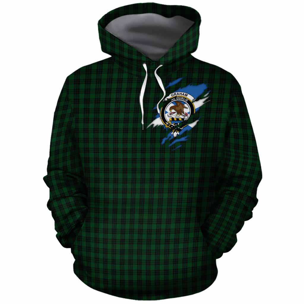 Graham Clan Crest In Me Tartan Cotton Hoodie Scotland Flag Style