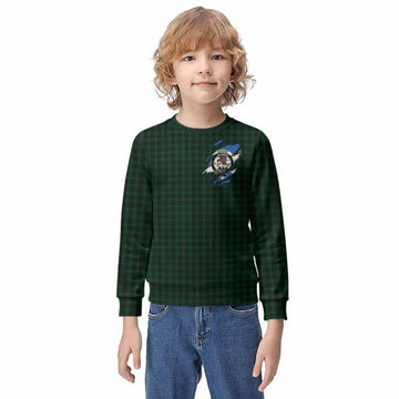 Graham Clan Crest In Me Tartan Kid Knitted Sweatshirt Scotland Flag Style