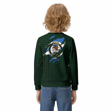 Graham Clan Crest In Me Tartan Kid Knitted Sweatshirt Scotland Flag Style