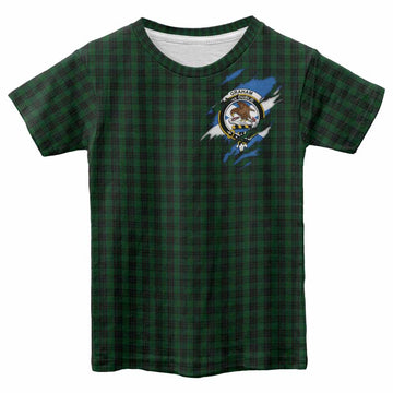 Graham Clan Crest In Me Tartan Kid T-shirt Scotland Flag Style