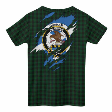 Graham Clan Crest In Me Tartan Kid T-shirt Scotland Flag Style