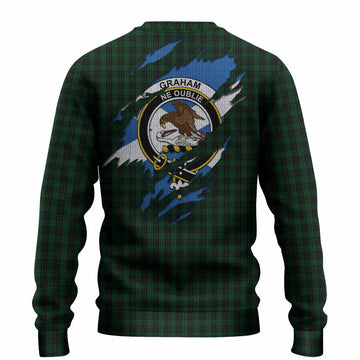 Graham Clan Crest In Me Tartan Knitted Sweater Scotland Flag Style