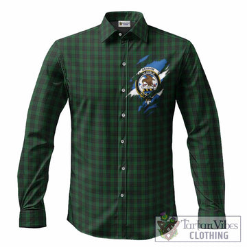 Graham Clan Crest In Me Tartan Long Sleeve Button Shirts Scotland Flag Style