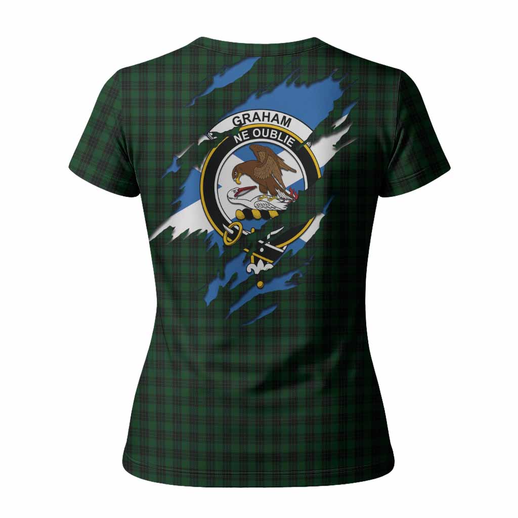 Graham Clan Crest In Me Tartan Women T shirt Scotland Flag Style