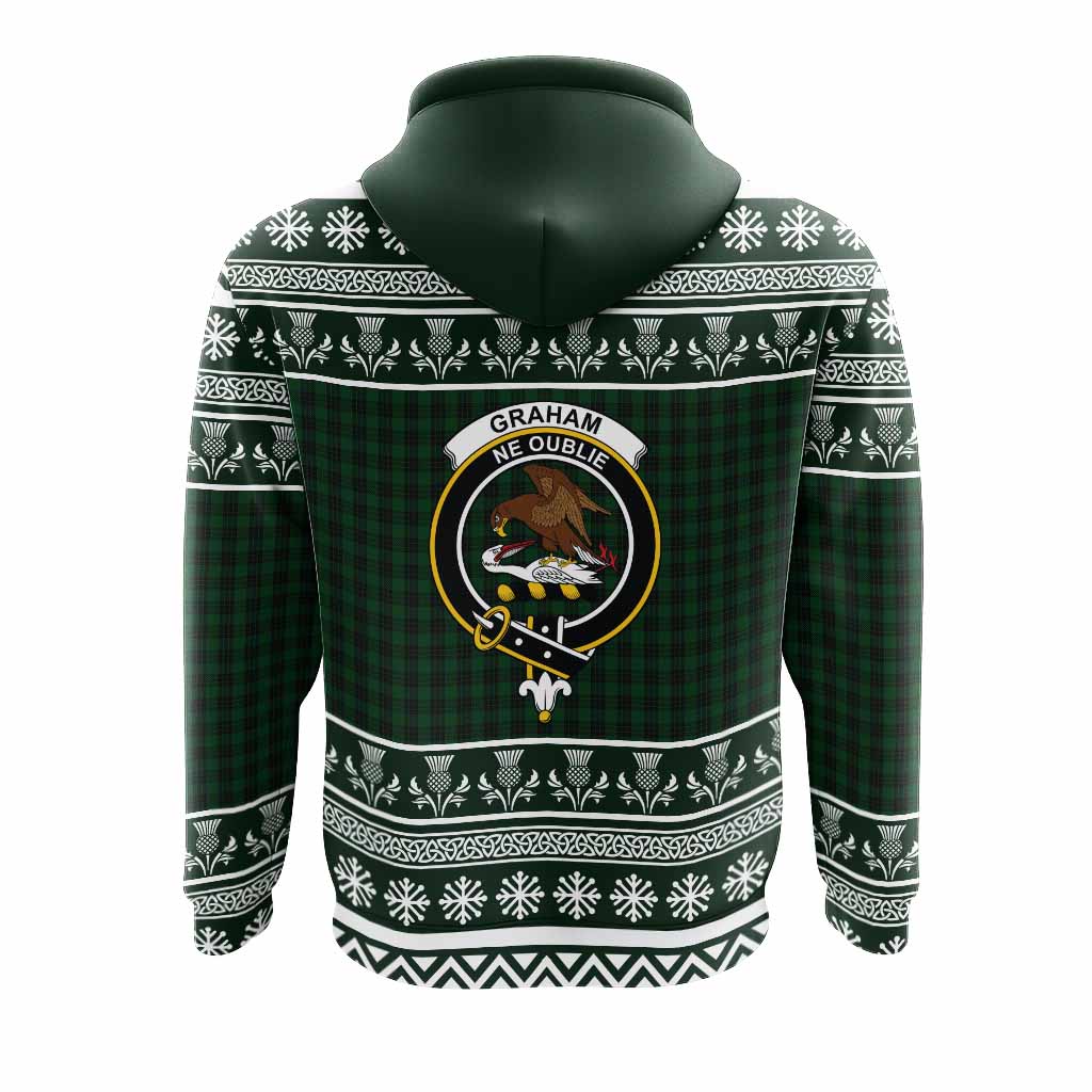 Graham Clan Tartan Christmas Hoodie with Family Crest - Tartan Vibes Clothing