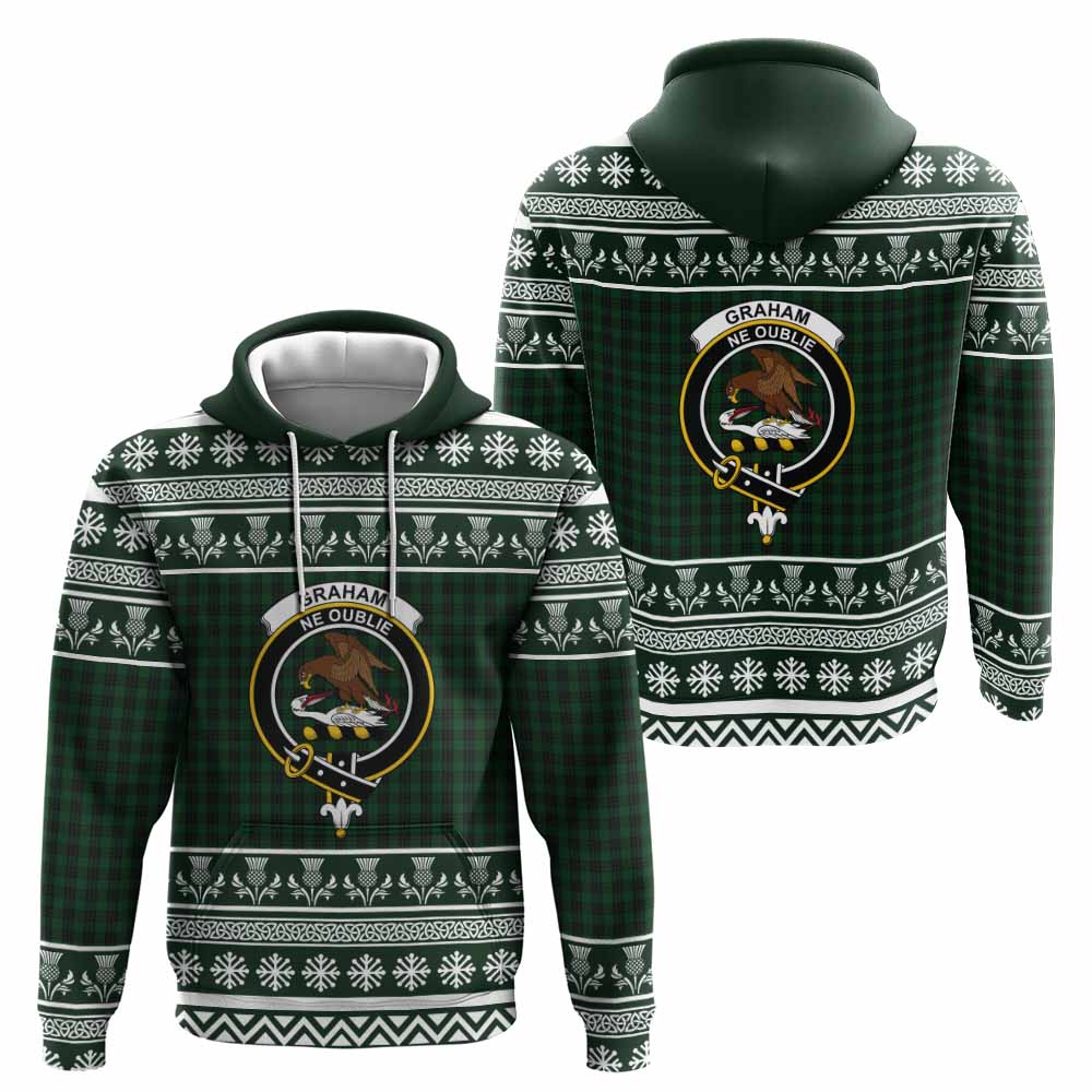 Graham Clan Tartan Christmas Hoodie with Family Crest - Tartan Vibes Clothing