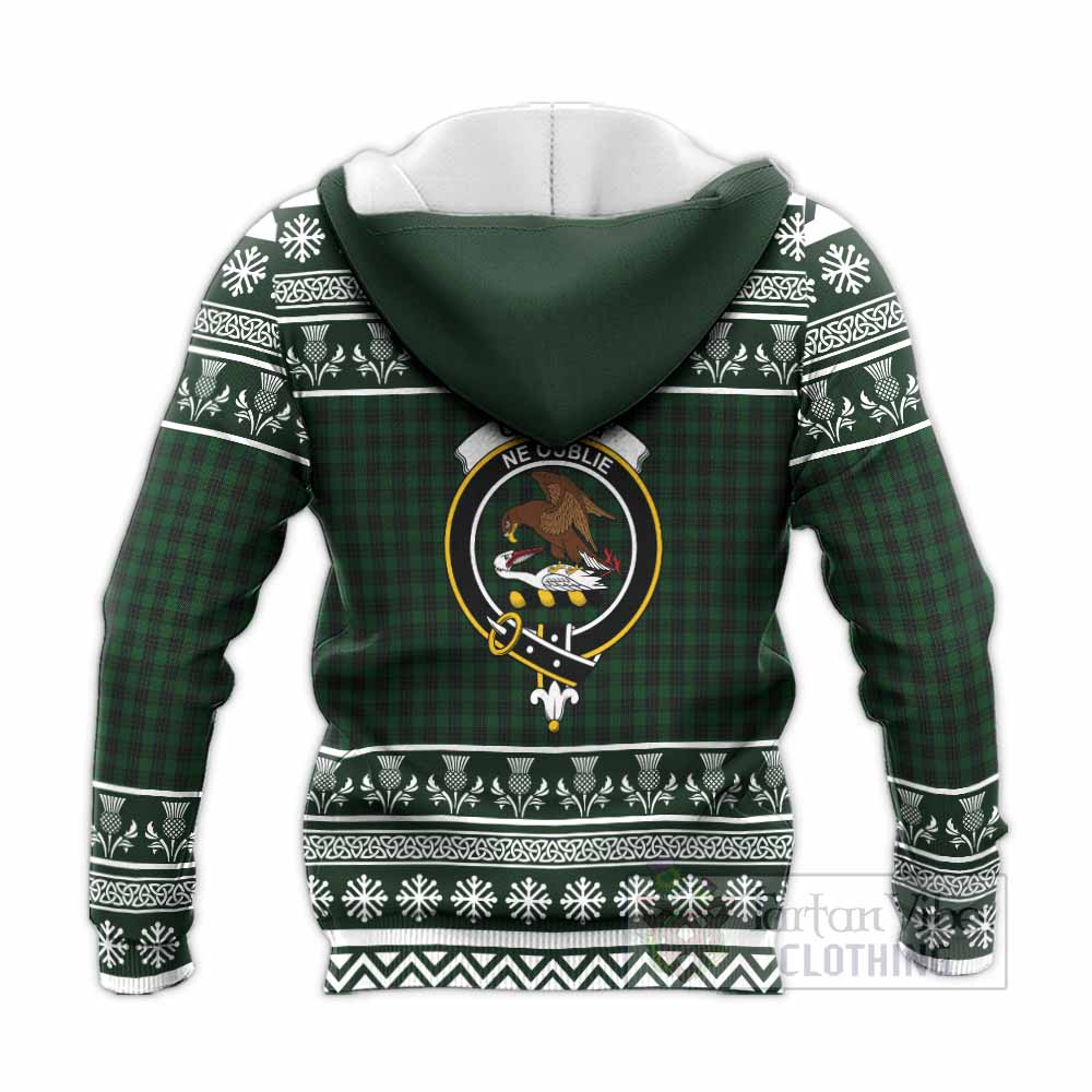 Graham Clan Tartan Christmas Knitted Hoodie with Family Crest - Tartan Vibes Clothing