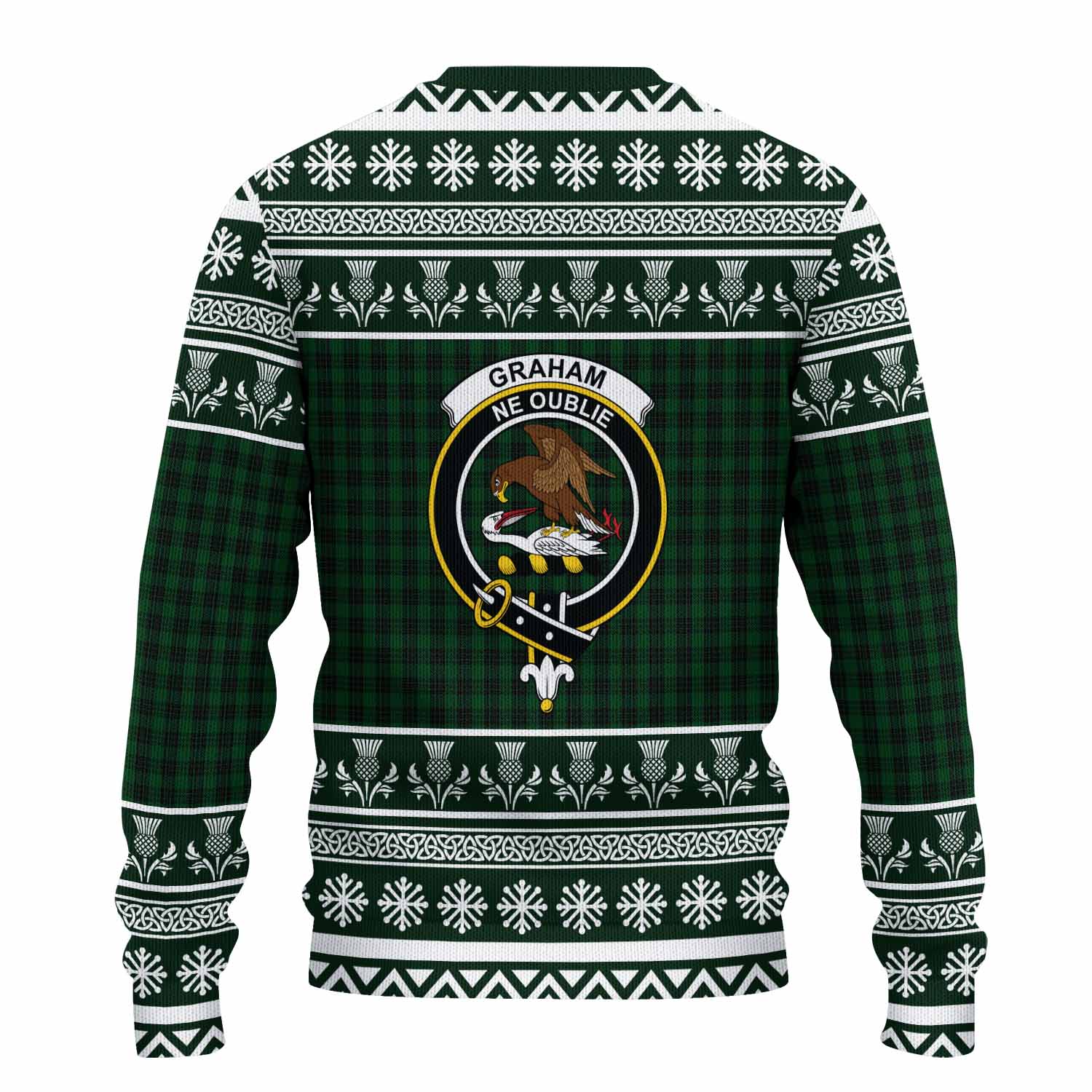 Graham Clan Tartan Christmas Ugly Sweater with Family Crest - Tartan Vibes Clothing