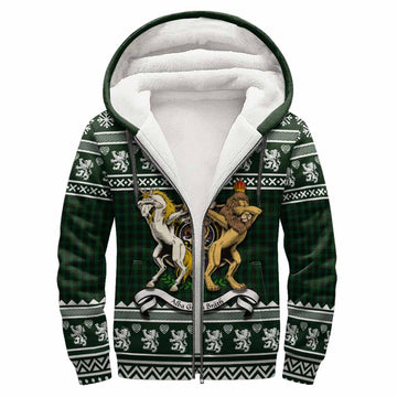 Graham Clan Tartan Crest Christmas Fleece Hoodie Coat of Arms Funny Style