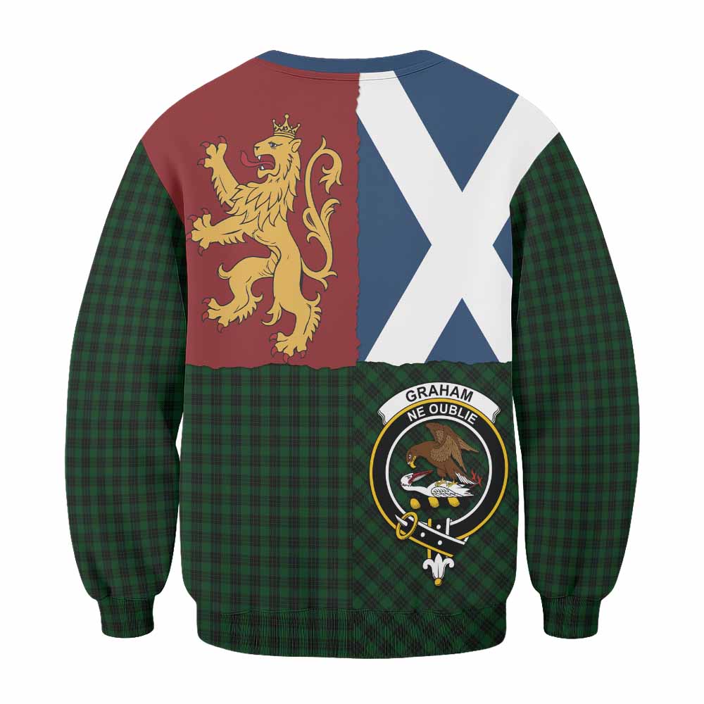 Graham Crest Tartan Sweatshirt with Lion Rampant Saltire Style