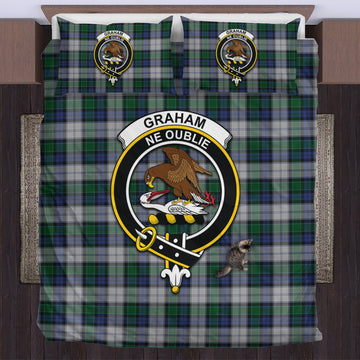 Graham Dress Tartan Bedding Set with Family Crest
