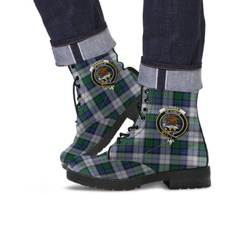 Graham Dress Tartan Leather Boots with Family Crest