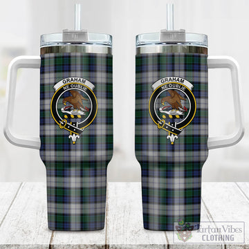 Graham Dress Tartan and Family Crest Tumbler with Handle