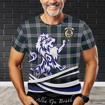 Graham Dress Tartan T-Shirt with Alba Gu Brath Regal Lion Emblem