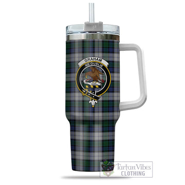 Graham Dress Tartan and Family Crest Tumbler with Handle