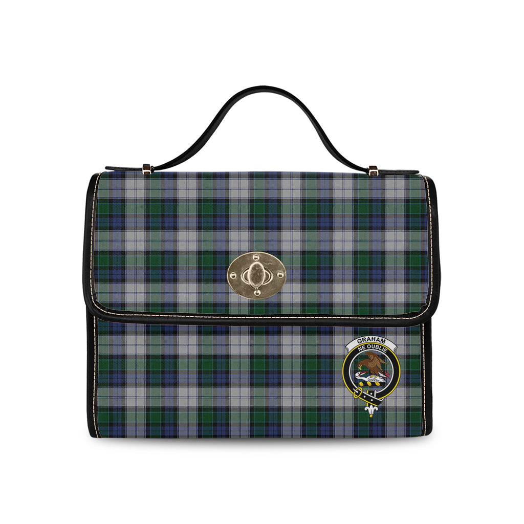 graham-dress-tartan-leather-strap-waterproof-canvas-bag-with-family-crest