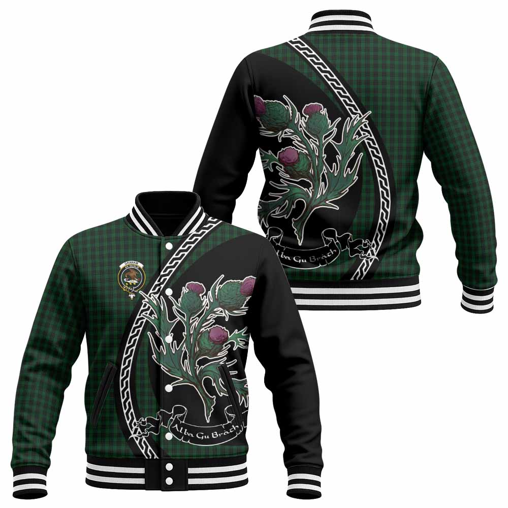 Graham Family Crest Tartan Baseball Jacket Alba Thistle Inspired - Tartan Vibes Clothing