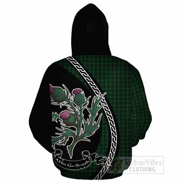 Graham Family Crest Tartan Cotton Hoodie Alba Thistle Inspired