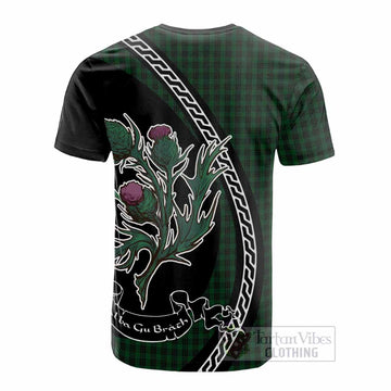 Graham Family Crest Tartan Cotton T-shirt Alba Thistle Inspired