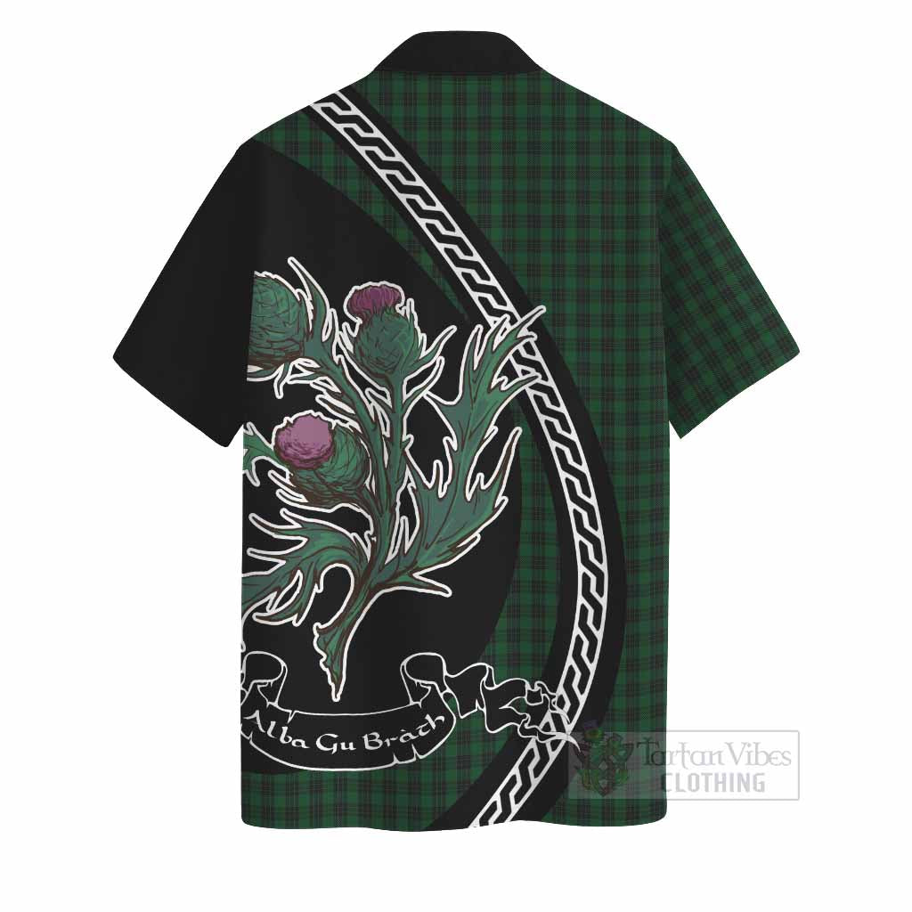 Graham Family Crest Tartan Hawaiian Shirt Alba Thistle Inspired - Tartan Vibes Clothing
