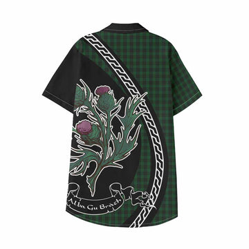 Graham Family Crest Tartan Kid Hawaiian Shirt Alba Thistle Inspired - Tartan Vibes Clothing