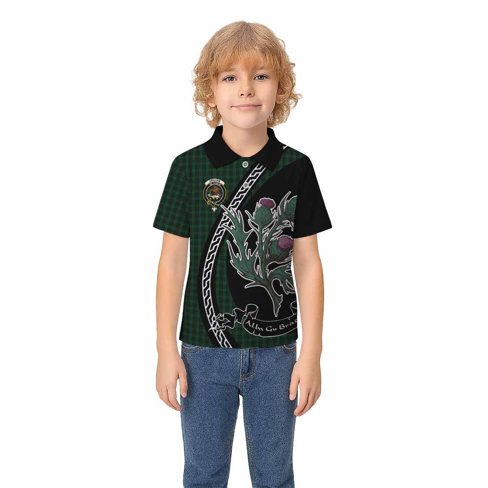 Graham Family Crest Tartan Kid Polo Shirt Alba Thistle Inspired - Tartan Vibes Clothing