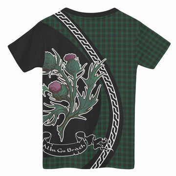 Graham Family Crest Tartan Kid T-shirt Alba Thistle Inspired - Tartan Vibes Clothing