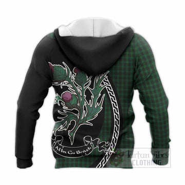 Graham Family Crest Tartan Knitted Hoodie Alba Thistle Inspired