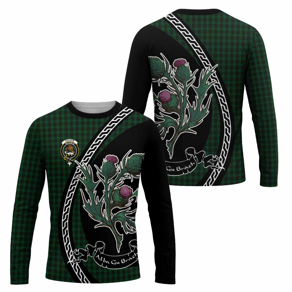 Graham Family Crest Tartan Long Sleeve T-Shirt Alba Thistle Inspired - Tartan Vibes Clothing