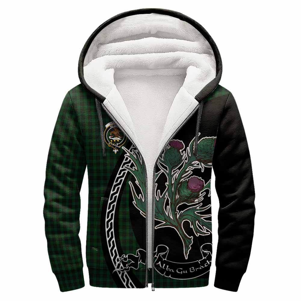 Graham Family Crest Tartan Sherpa Hoodie Alba Thistle Inspired - Tartan Vibes Clothing
