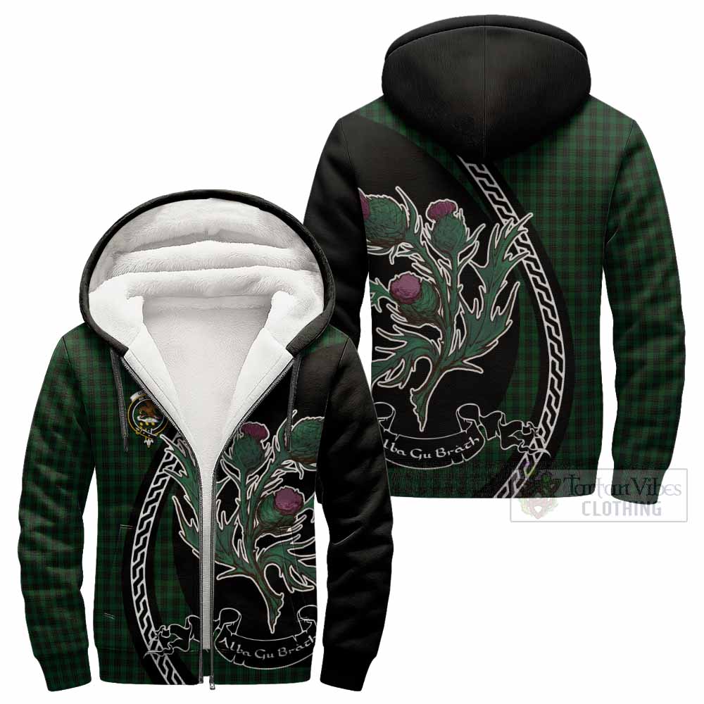 Graham Family Crest Tartan Sherpa Hoodie Alba Thistle Inspired - Tartan Vibes Clothing