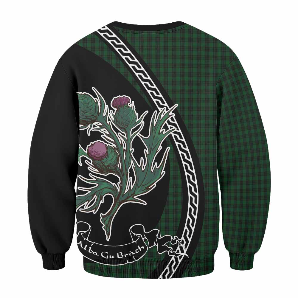 Graham Family Crest Tartan Sweatshirt Alba Thistle Inspired - Tartan Vibes Clothing