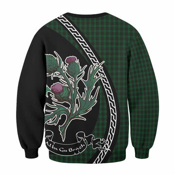 Graham Family Crest Tartan Sweatshirt Alba Thistle Inspired