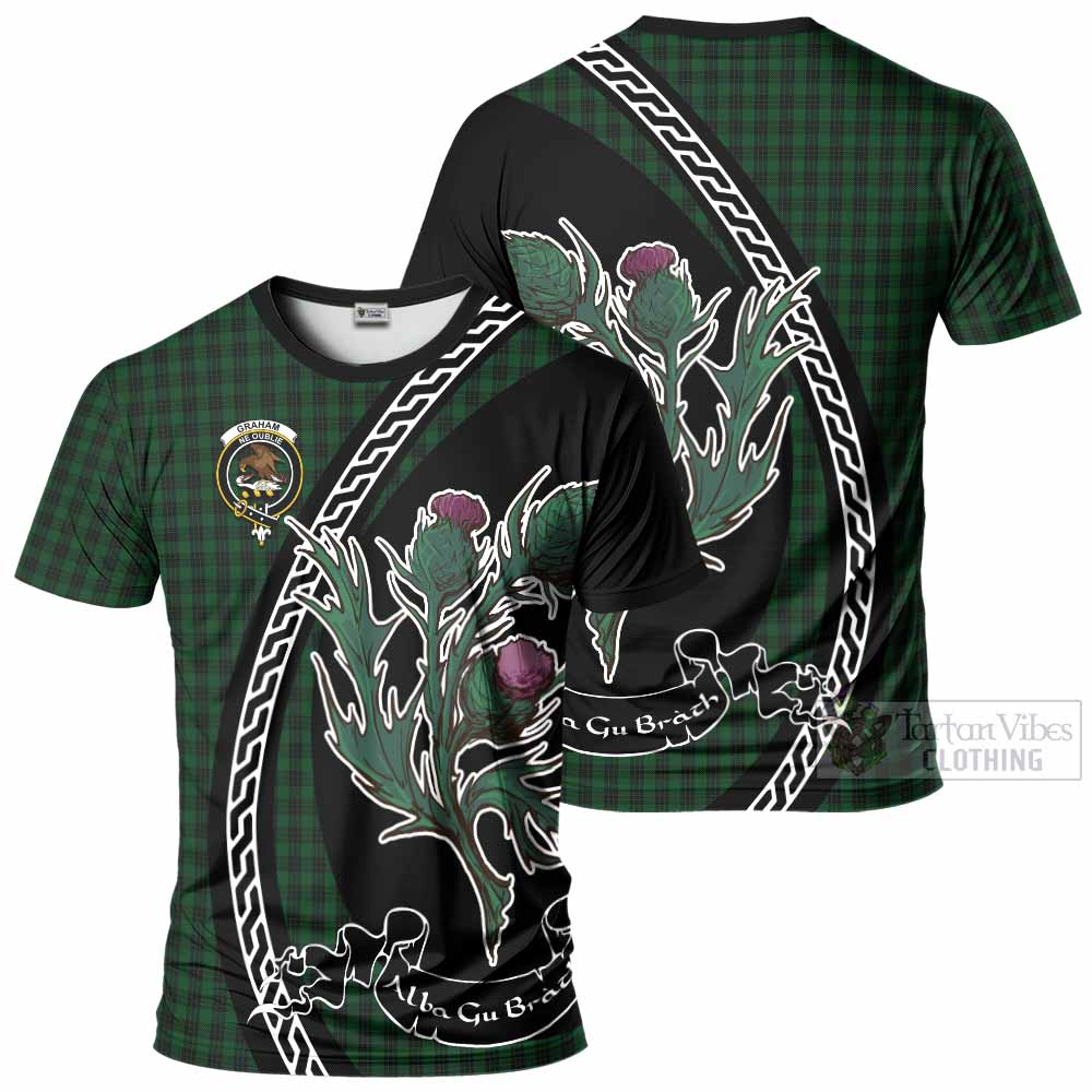 Graham Family Crest Tartan T-Shirt Alba Thistle Inspired - Tartan Vibes Clothing