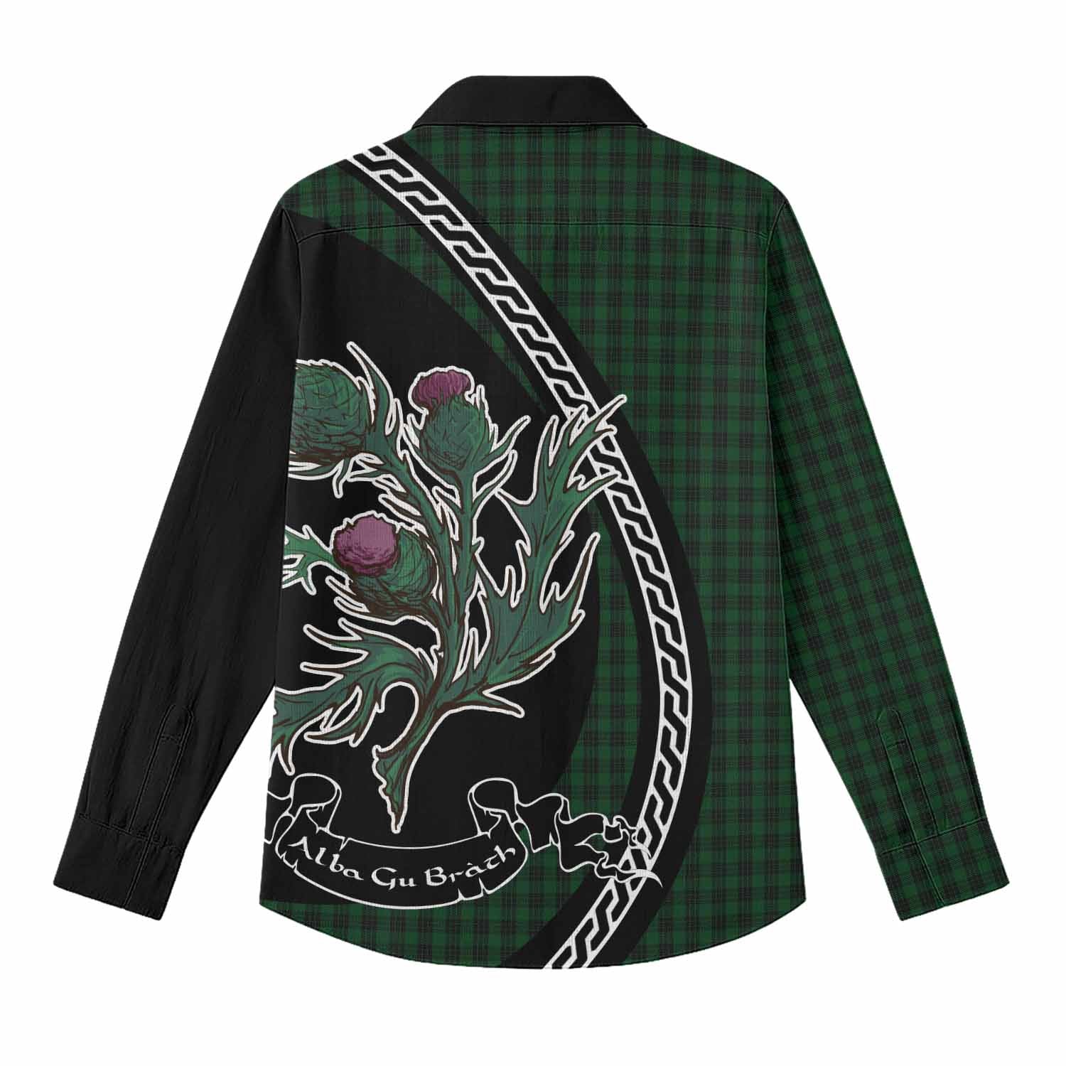 Graham Family Crest Tartan Women Casual Shirt Alba Thistle Inspired - Tartan Vibes Clothing