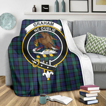 Graham of Menteith Tartan Blanket with Family Crest