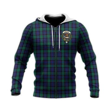 Graham of Menteith Tartan Knitted Hoodie with Family Crest