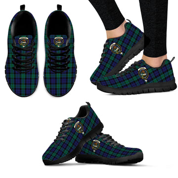 Graham of Menteith Tartan Sneakers with Family Crest