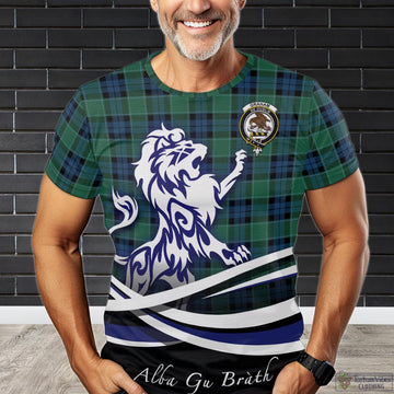 Graham of Menteith Ancient Tartan T-Shirt with Alba Gu Brath Regal Lion Emblem