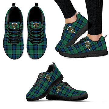 Graham of Menteith Ancient Tartan Sneakers with Family Crest