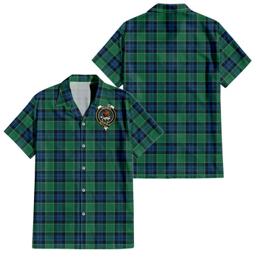 graham-of-menteith-ancient-tartan-short-sleeve-button-down-shirt-with-family-crest