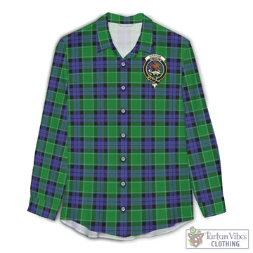 Graham of Menteith Modern Tartan Womens Casual Shirt with Family Crest